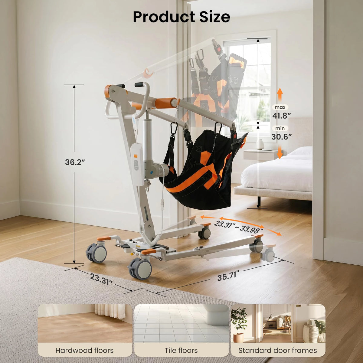 VOCIC Electric Patient Lift for Car Transfer, AY33