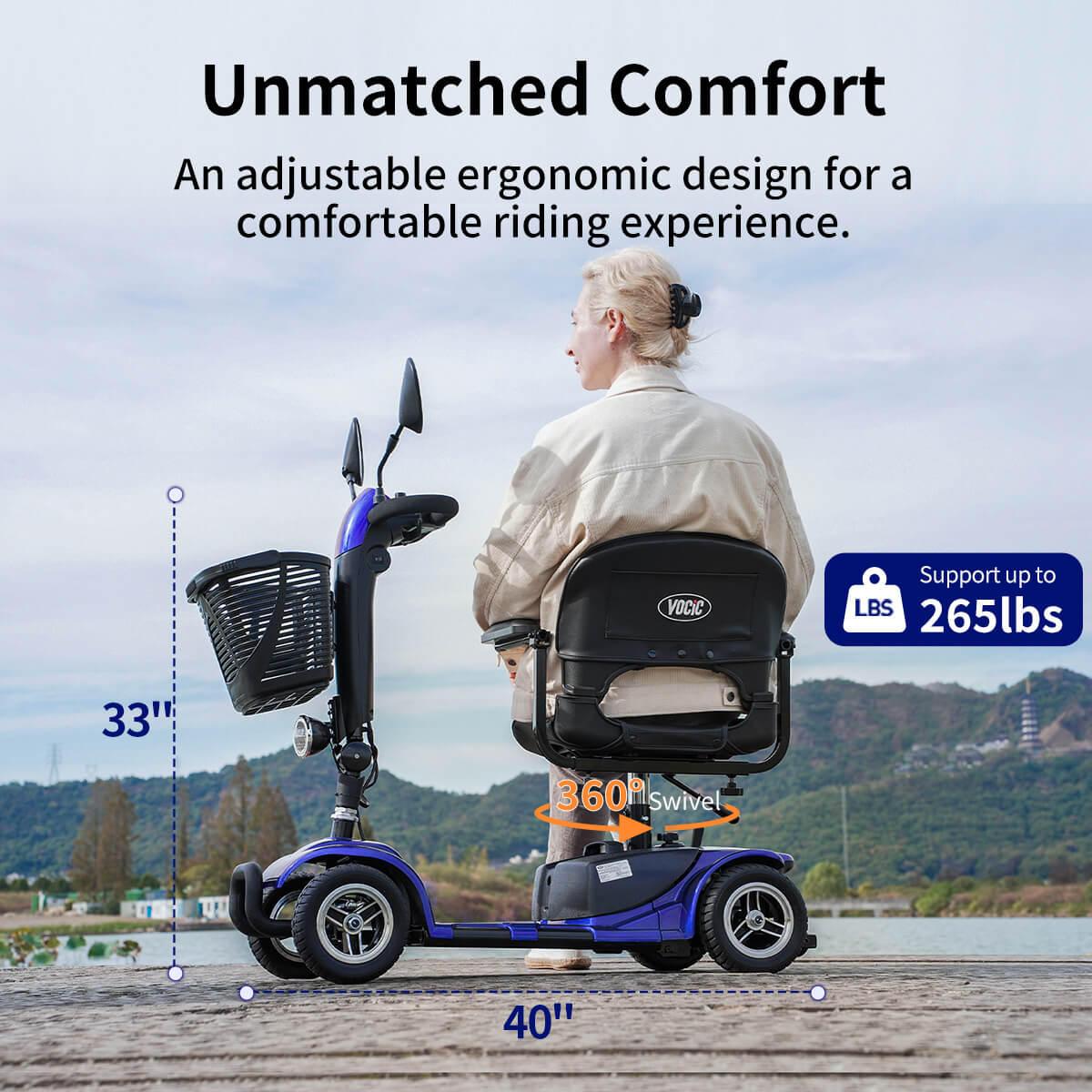 VOCIC D41 Explorer-Swift Upgrade Lightweight Mobility Scooter