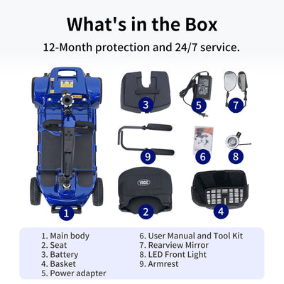 VOCIC D41 Explorer-Swift Upgrade Lightweight Mobility Scooter