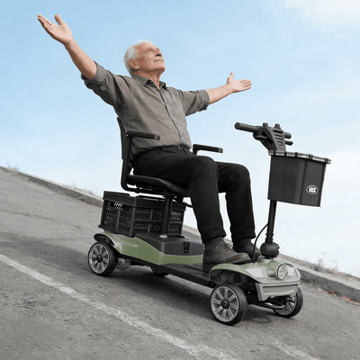 VOCIC D35 Folding Electric Mobility Scooter with Shopping Cart