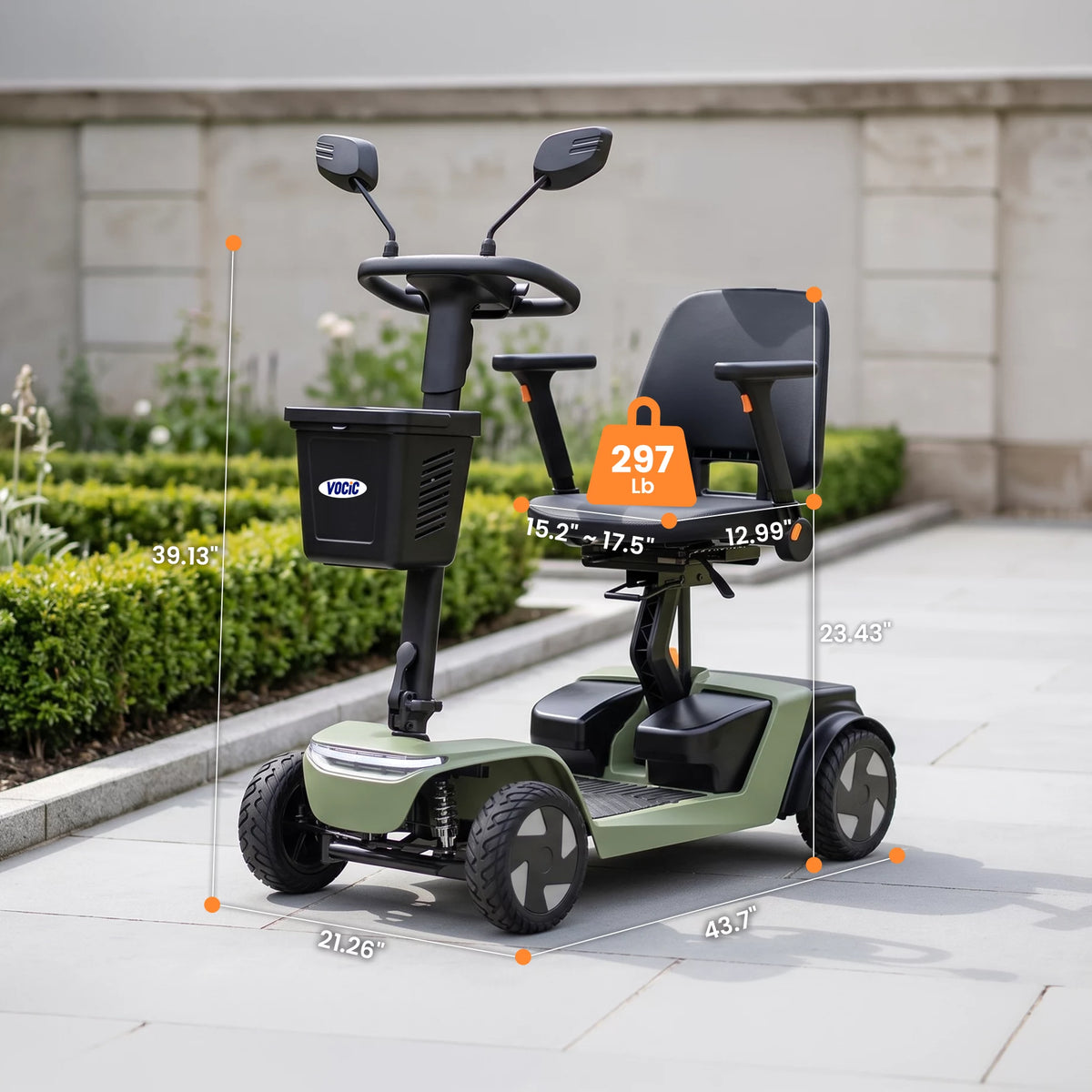 VOCIC D62 ACETurn Foldable Mobility Scooter