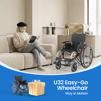 VOCIC Ultra Lightweight Manual Wheelchair, U32