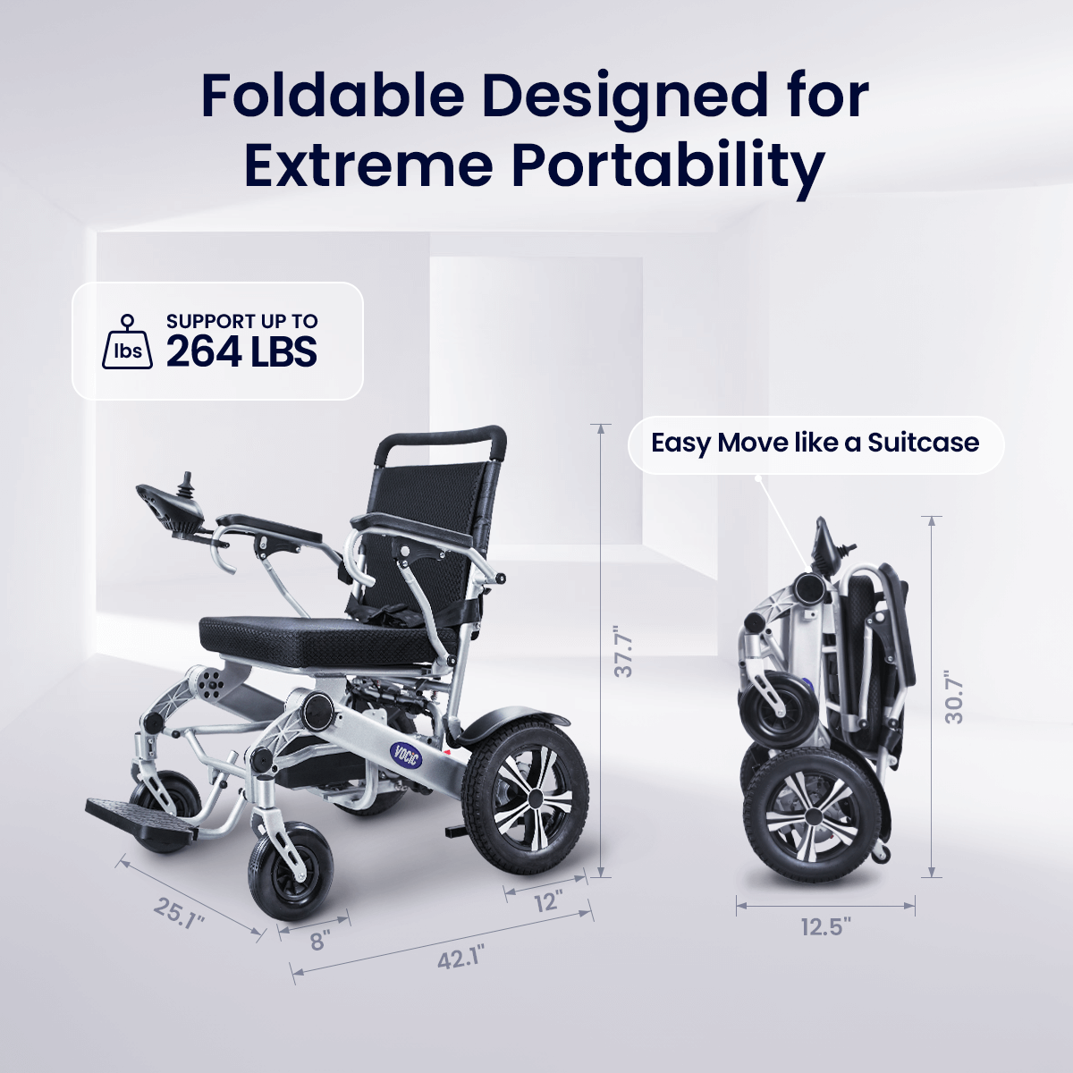 VOCIC V53 Foldable Electric Wheelchair