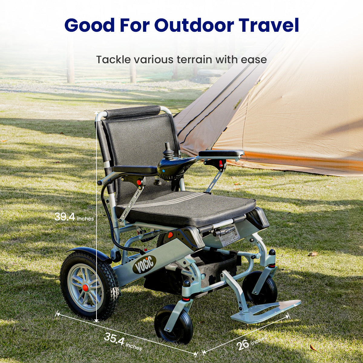 Used VOCIC V62 Foldable Dual-batteries Power Wheelchair