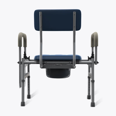 VOCIC 3-in-1 Rolling Bedside Commode Chair for Seniors & Home Care, YR11
