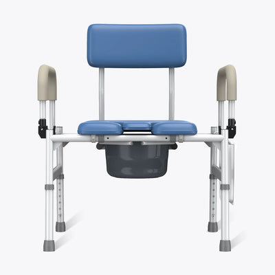 VOCIC 3-in-1 Rolling Bedside Commode Chair for Seniors & Home Care, YR11