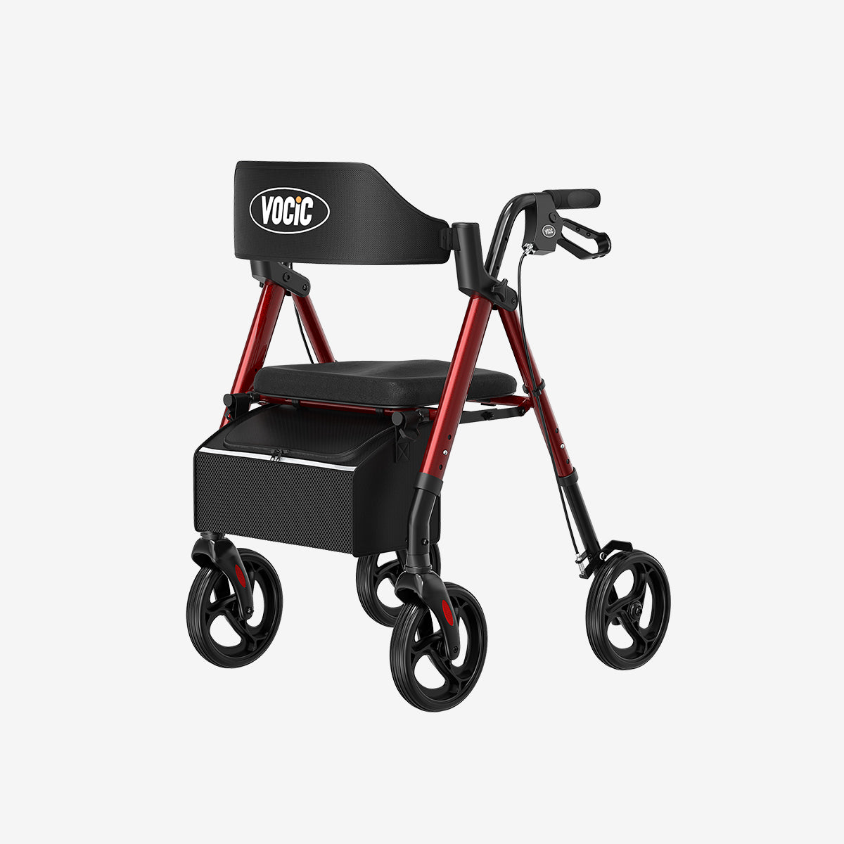 VOCIC Z21 Rollator Walker for Seniors with Seat, Folding, Adjustable H ...