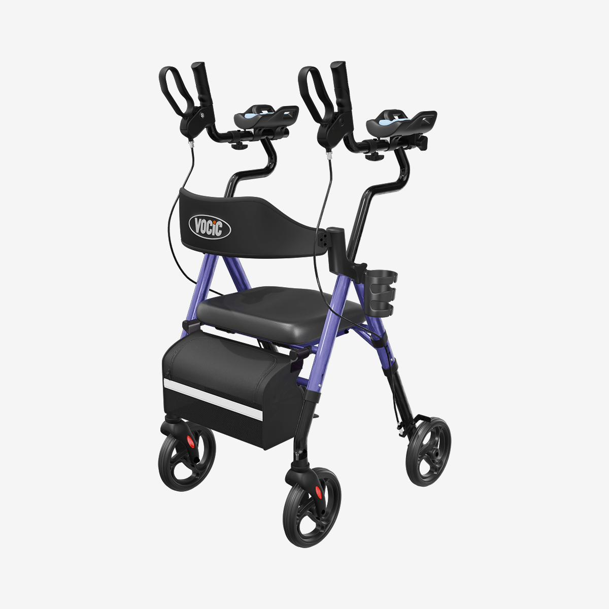 Walker With Seat |Upright Foldable Rollator Walker – VOCIC.com