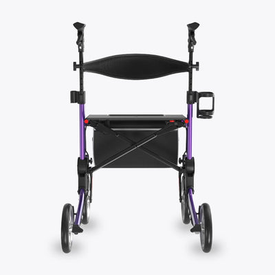 VOCIC 9.5" Wheels Ultralight Walker for Seniors with Seat, Z36
