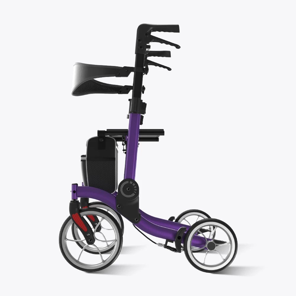 VOCIC 9.5" Wheels Ultralight Walker for Seniors with Seat, Z36