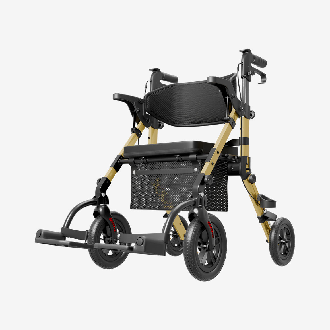 Z51 2 In 1 Rollator - Transport Chair Walker