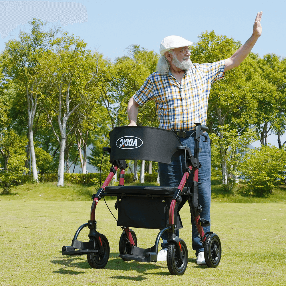 VOCIC Z59 2 in 1 Heavy Duty Walker Wheelchair Combo