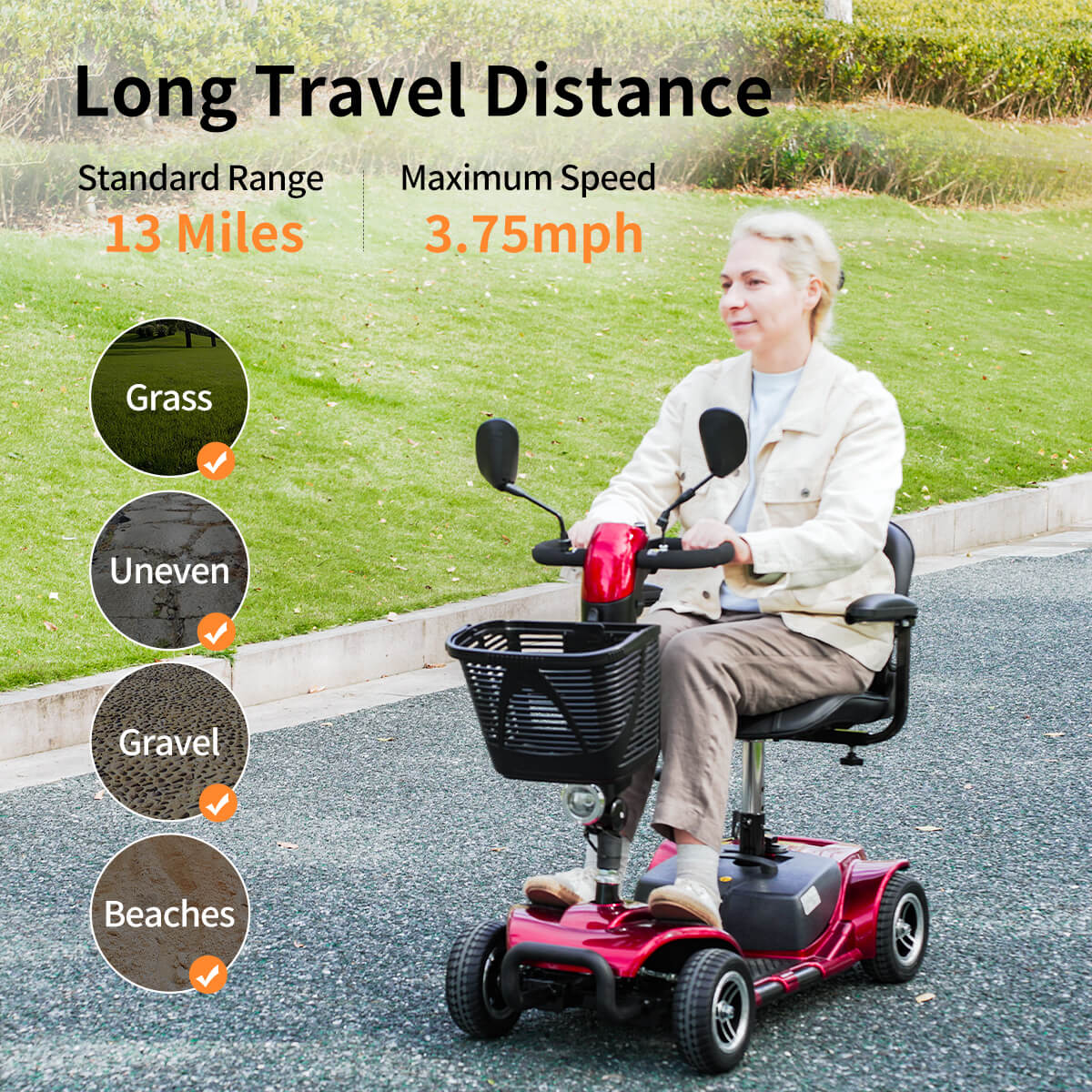 VOCIC D41 Explorer-Swift Upgrade Lightweight Mobility Scooter