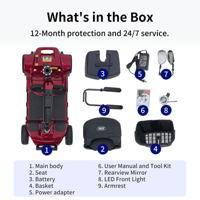 VOCIC D41 Explorer-Swift Upgrade Lightweight Mobility Scooter