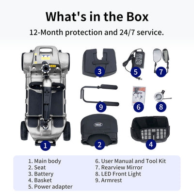 VOCIC D41 Explorer-Swift Upgrade Lightweight Mobility Scooter