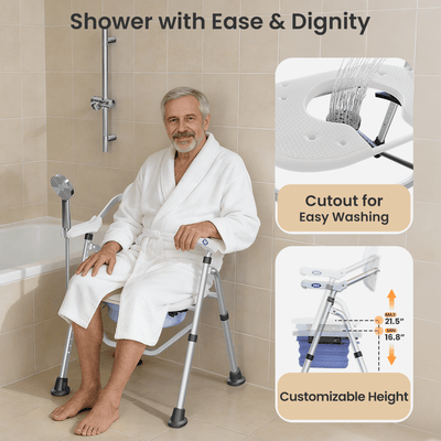 VOCIC Heavy Duty Folding Shower Chair