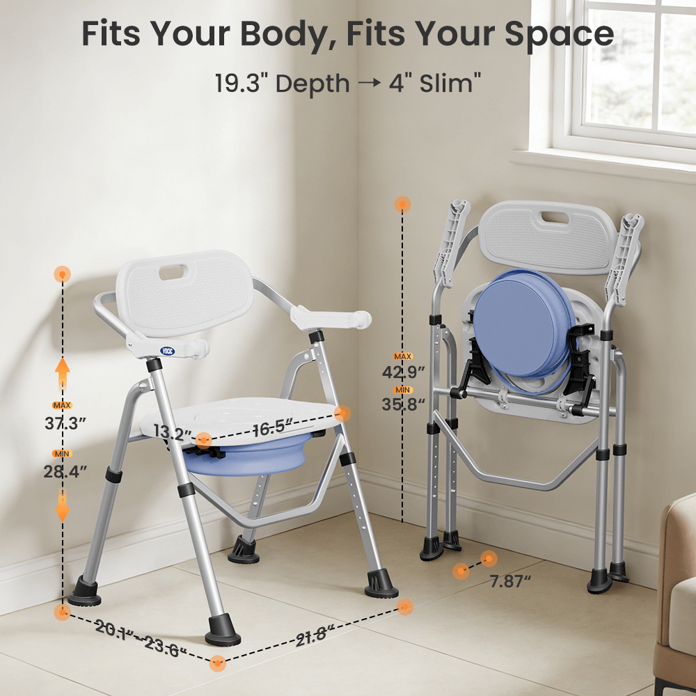 VOCIC Heavy Duty Folding Shower Chair